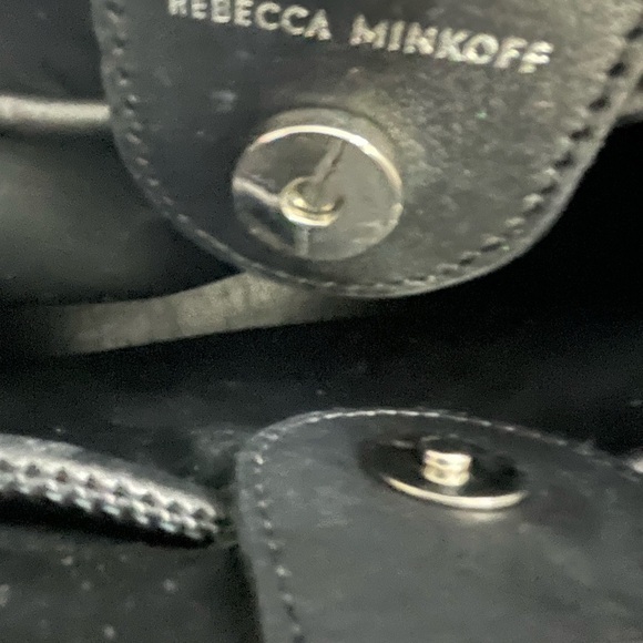 Rebecca Minkoff Black Crossbody Suede & Leather Shoulder Bag - Picture 5 of 12